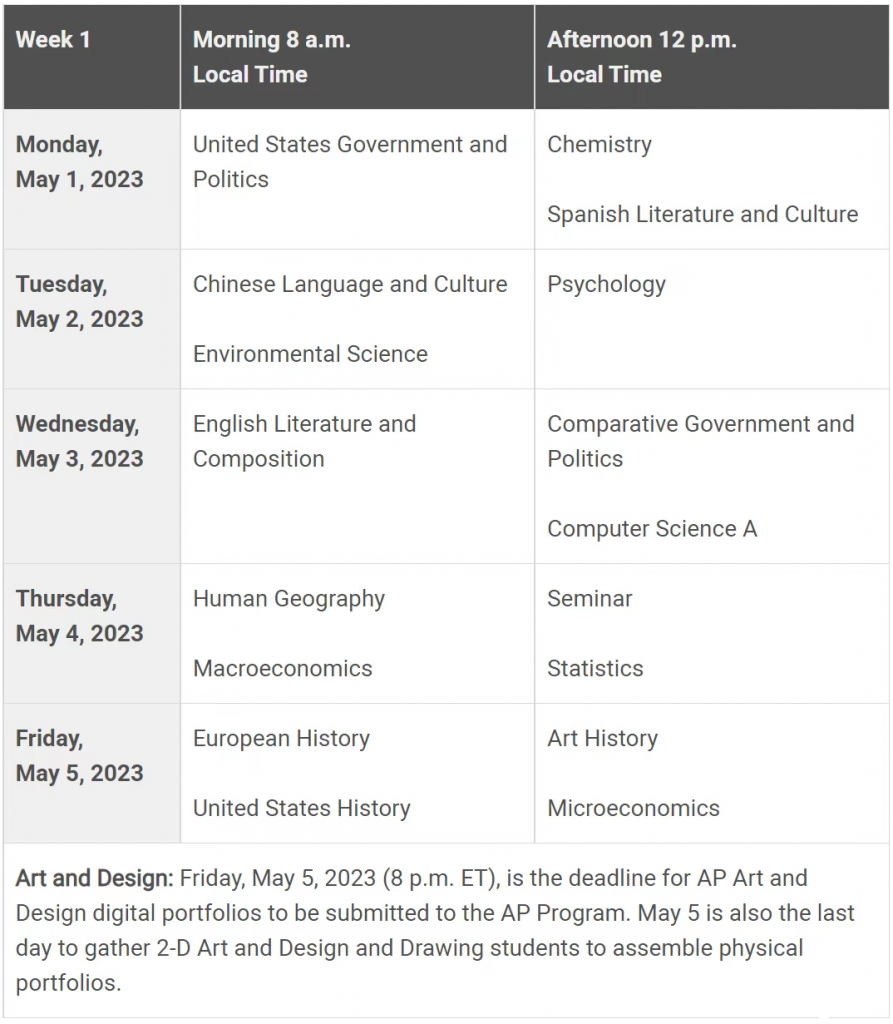 2023年AP考試時(shí)間公布，AP什么時(shí)候考試呢？